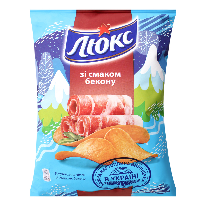 Чіпси зі смаком Бекона Люкс 133г Люкс 7622210176196: купить в интернет ...