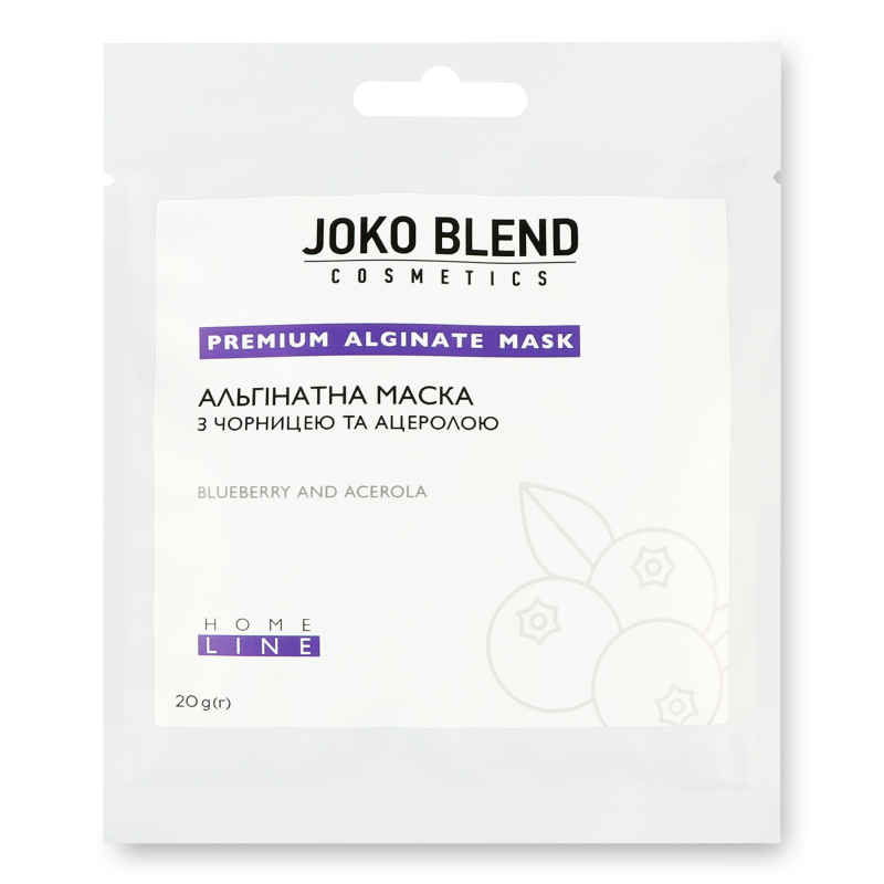 Маска д/обличчя альгінатна з чорницею та ацеролою 20г Джоко Бленд