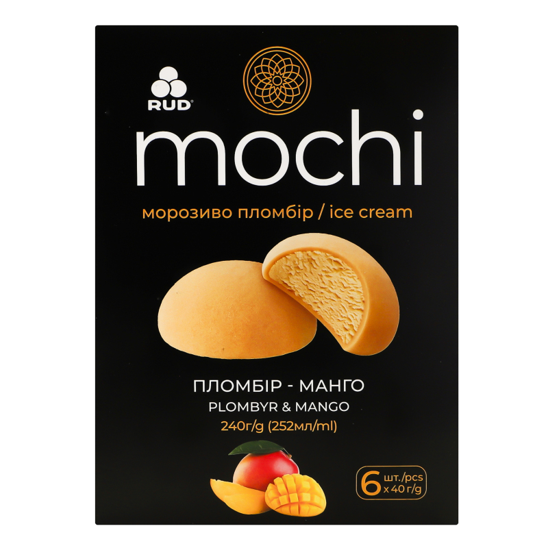 Мороженое Пломбир-манго Mochi Rud к/у 6х40г Rud(4823097815236
