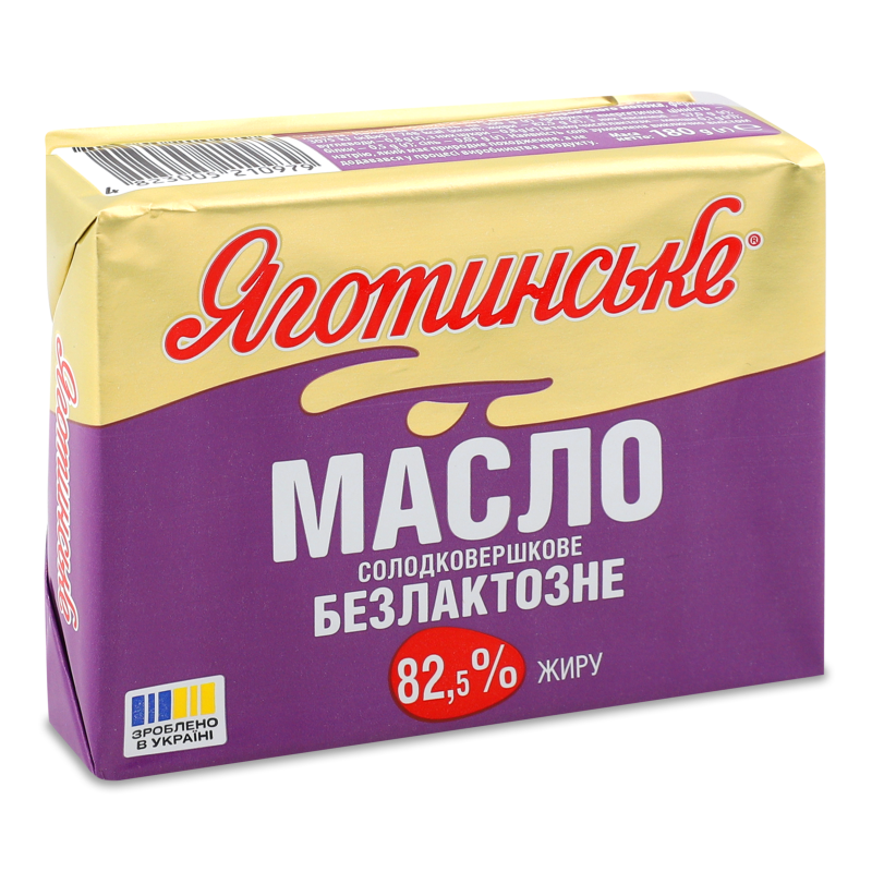 Масло солодковершкове безлактозне 82,5% 180г Яготинське