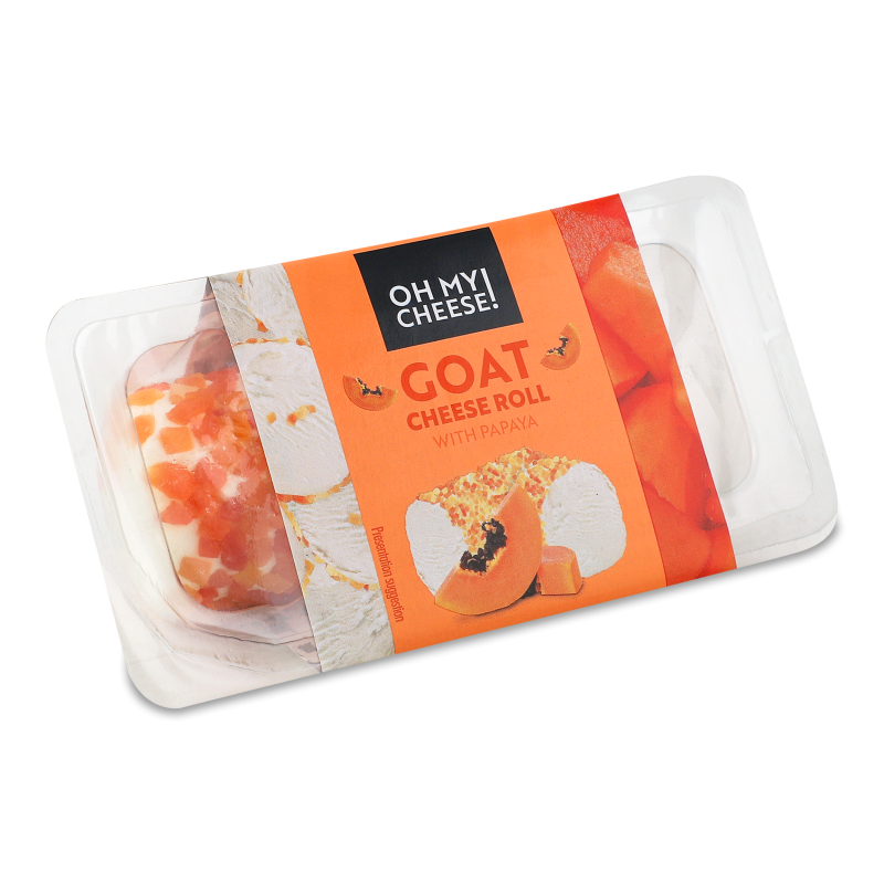 Сир з козиного молока з папайєю 45% 100г Oh My Cheese!