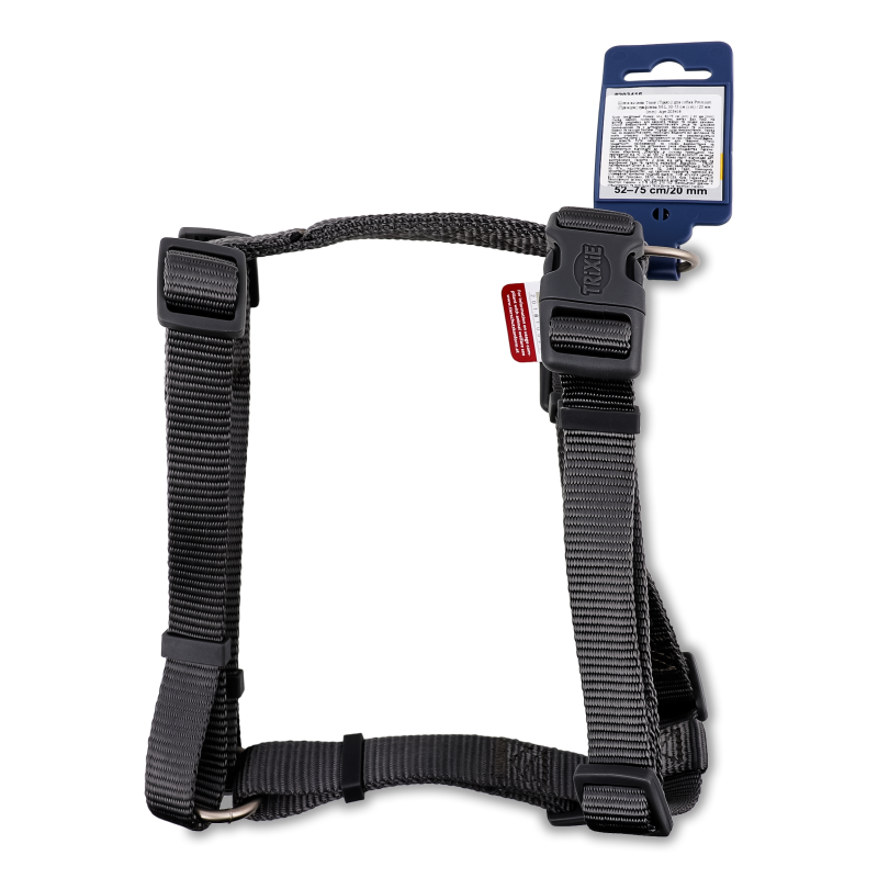 Шлея-вісімка д/собак Преміум графітова нейлон 20мм 50-75см Тріксі