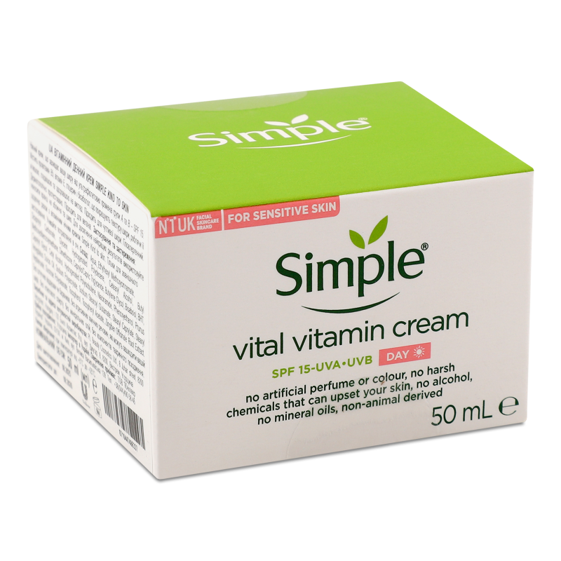 Крем д/обличчя Кайнд ту скін вітамінний денний 50мл Сімпл