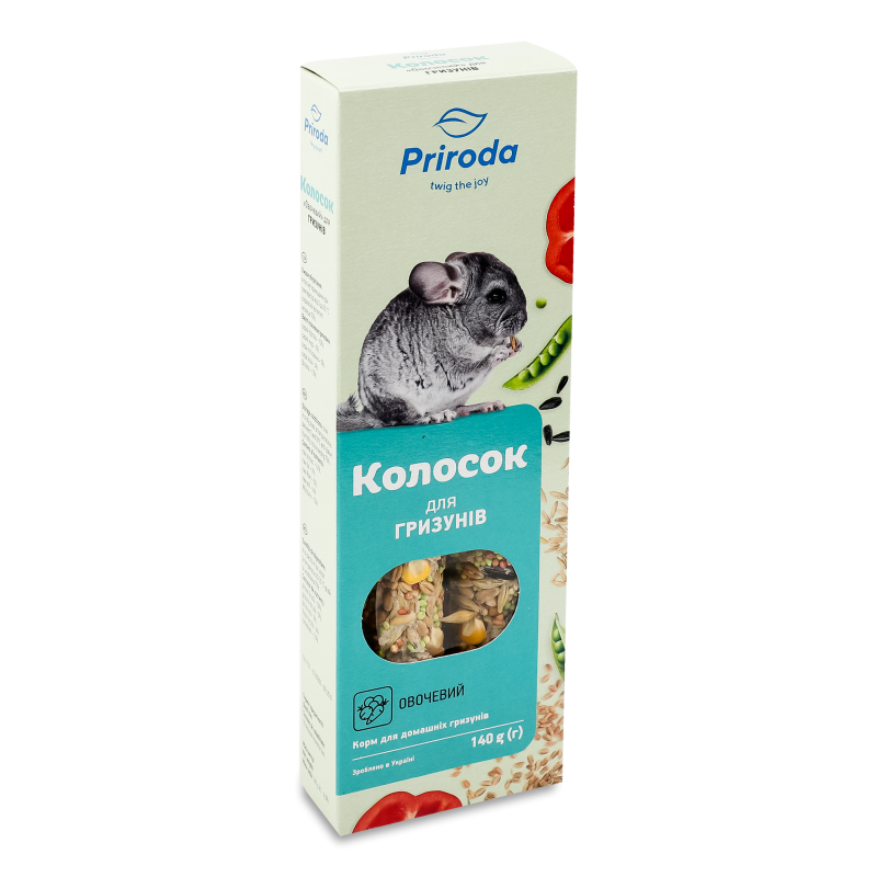 Корм д/гризунiв Колосок овочевий 140г Природа