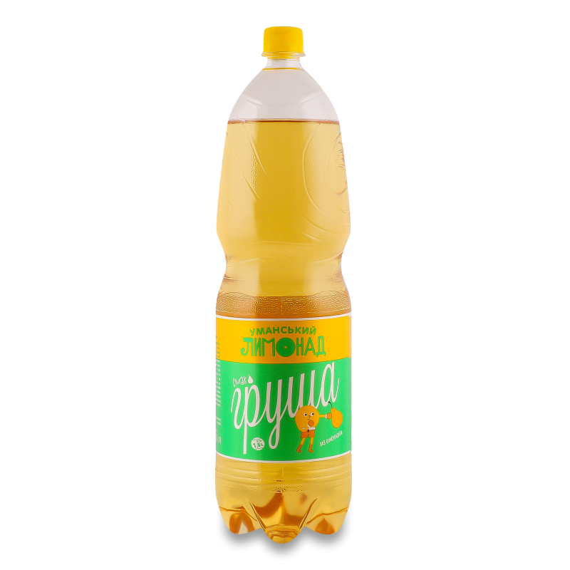 Напій безалкогольний Уманський лимонад Смак груша сильногазований 1,5л пет Уманьпиво