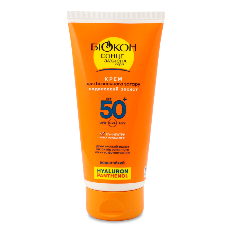 Крем д/безпечної засмаги з пантенолом SPF50+ 160мл Біокон