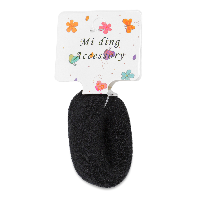 Резинка д/волосся чорна махрова 2,5*5,5см KYYW339 Mi ding