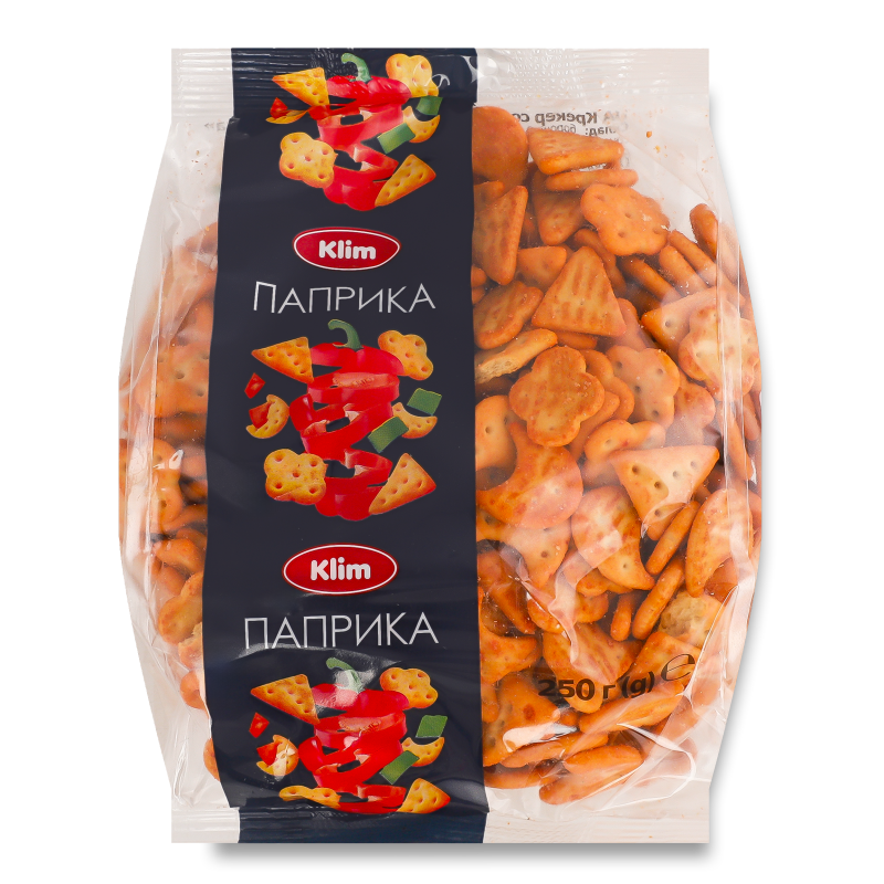 Крекер солоний з смаком Пряна паприка 250г Klim