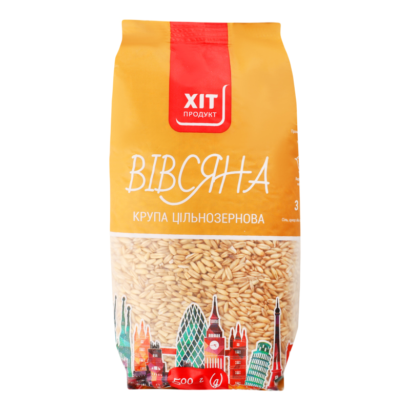 Крупа вівсяна цільнозернова Хіт продукт м/у