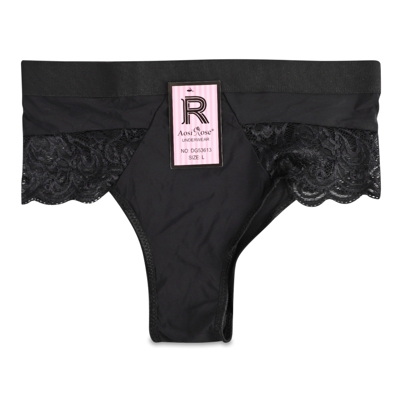 Труси-бразіліани жіночі з мереживом р.M-2XL в асортименті L4821