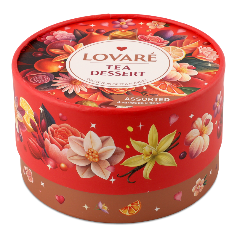 Набір чаїв Асорті Тea Dessert чорних 4види 40*2г Lovare