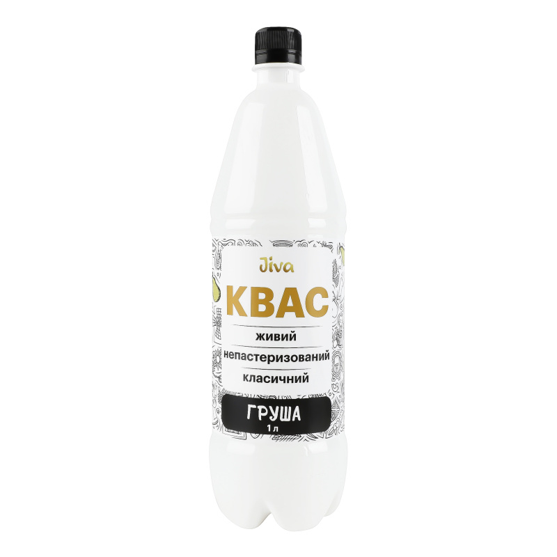 Квас живий класичний сильногазований непастеризований Груша Jiva п/пл