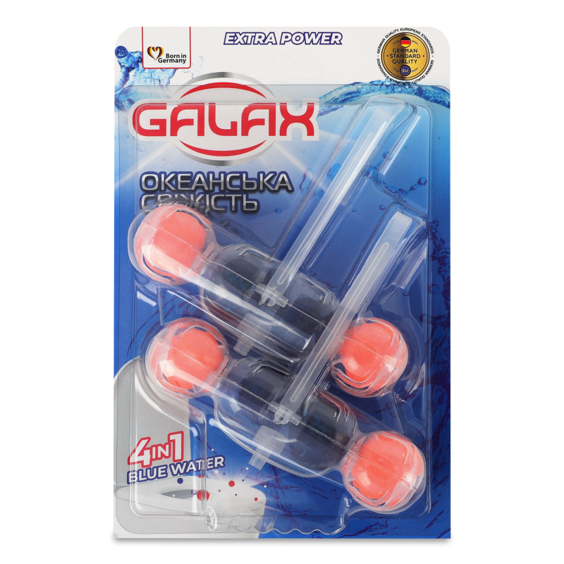 Засіб д/чищення туалету PowerClean Океанська свіжість 2*55г Galax