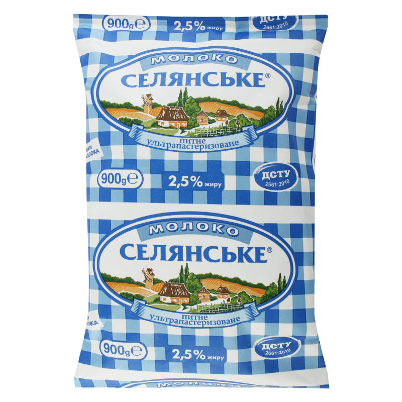 Молоко селянское 2.5%син.15шт (4820003481547)