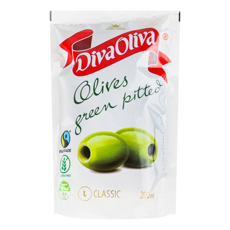 Оливки зеленые без косточки Classic Diva Oliva д/п 160г Diva Oliva