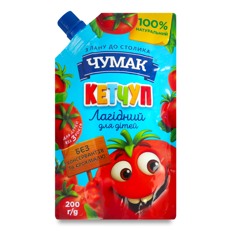 Кетчуп Лагідний д/дітей 200г д/п Чумак
