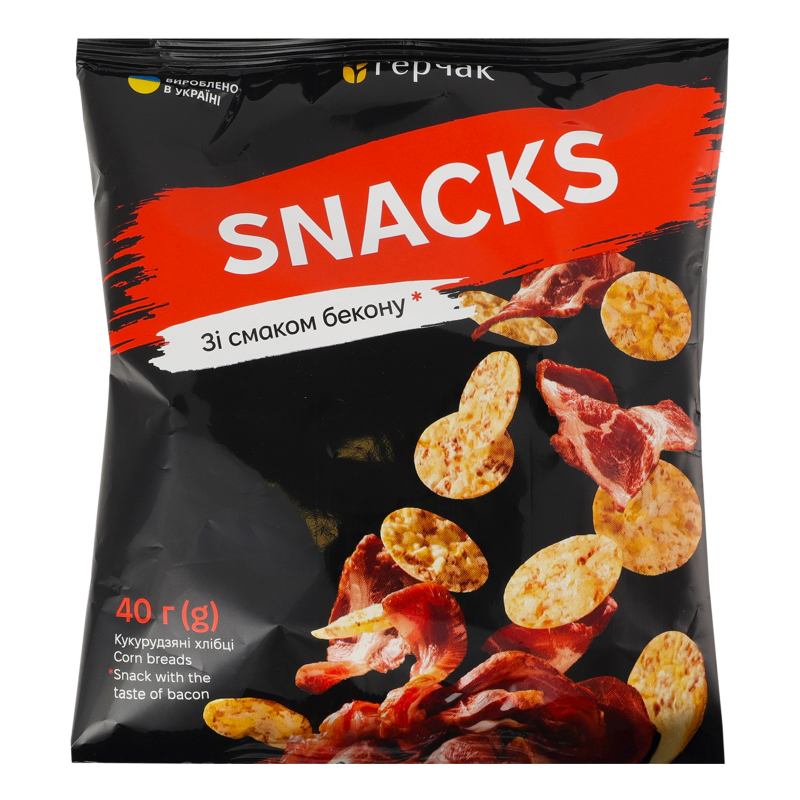 Хлебцы кукурузные со вкусом бекона Snacks Герчак м/у 40г Герчак ...