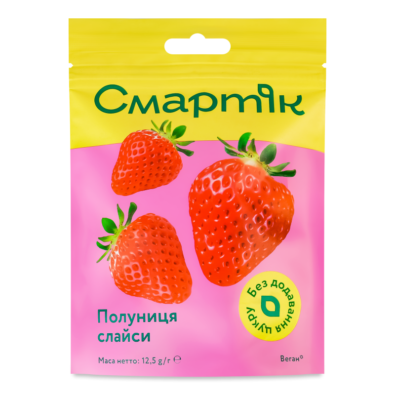 Полуниця шматочки сублімована 12,5г Смартік