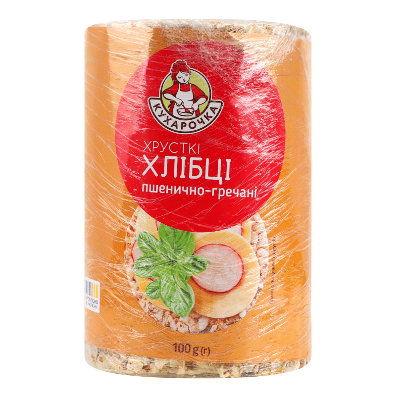 Хлібці пшенично-гречані хрусткі Кухарочка м/у