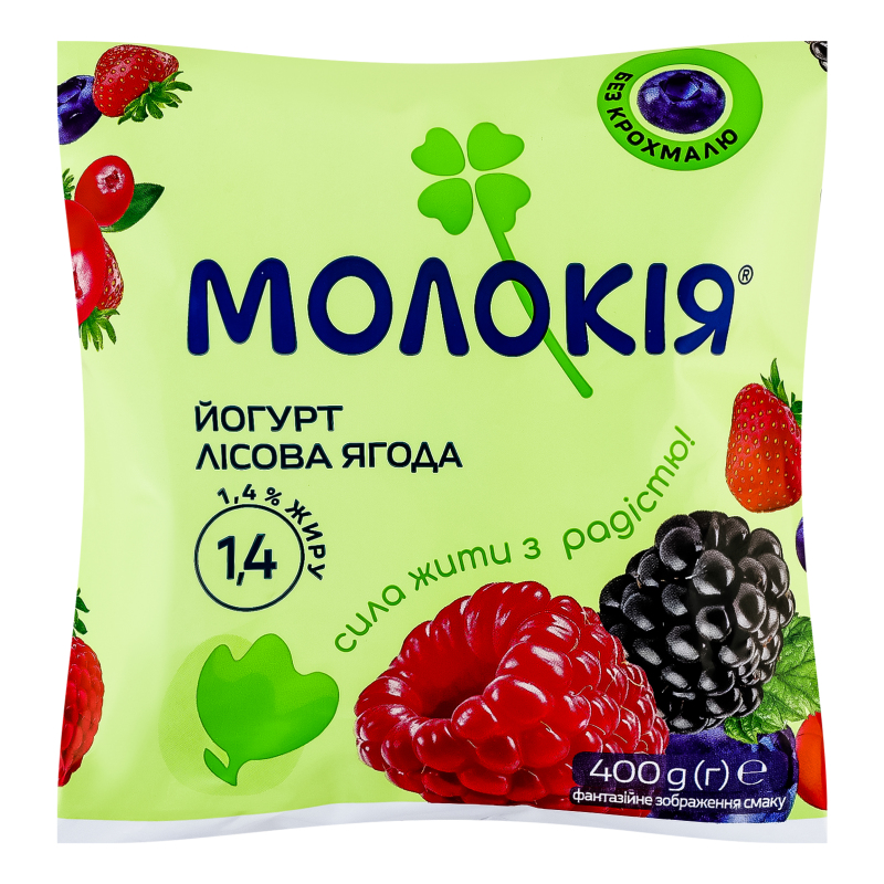 Йогурт 1.4% питний з наповнювачем фруктовим пастеризованим Лісова
