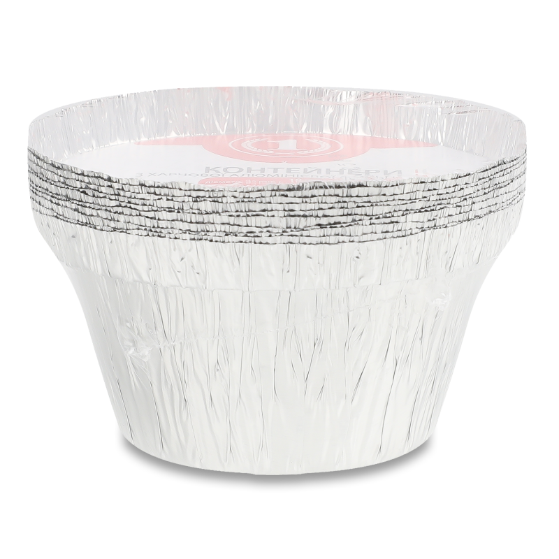 Контейнер алюмінієва фольга 135мл 10шт ТМ “1”