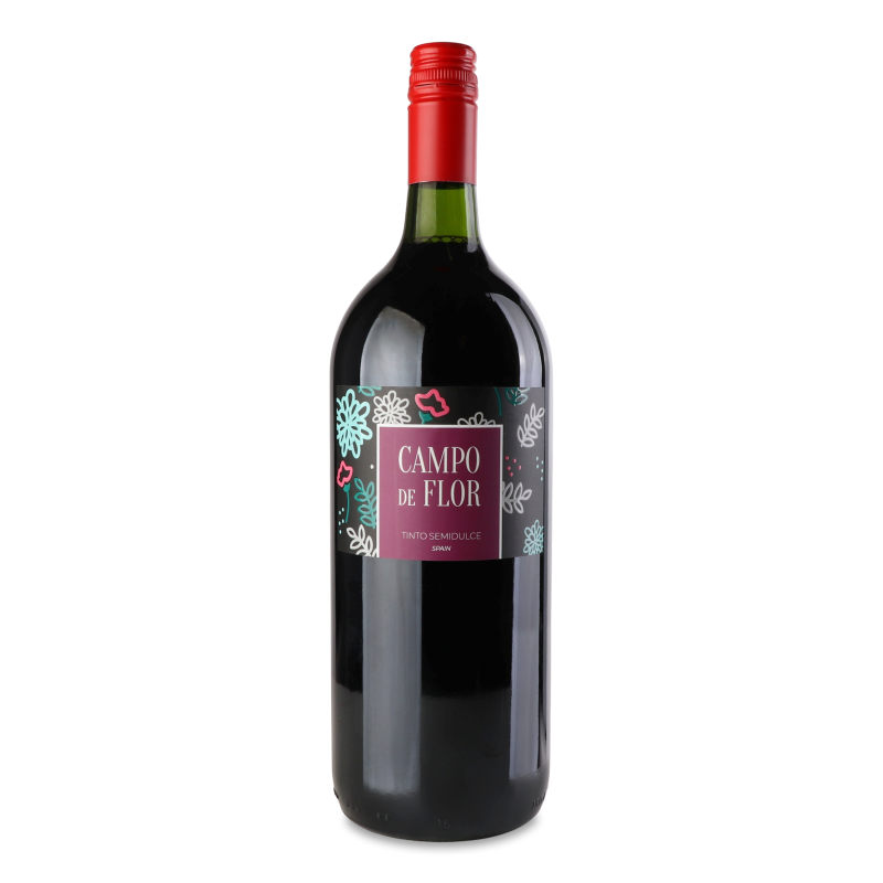 Вино червоне н/солодке 10,5% 1,5л Campo de Flor