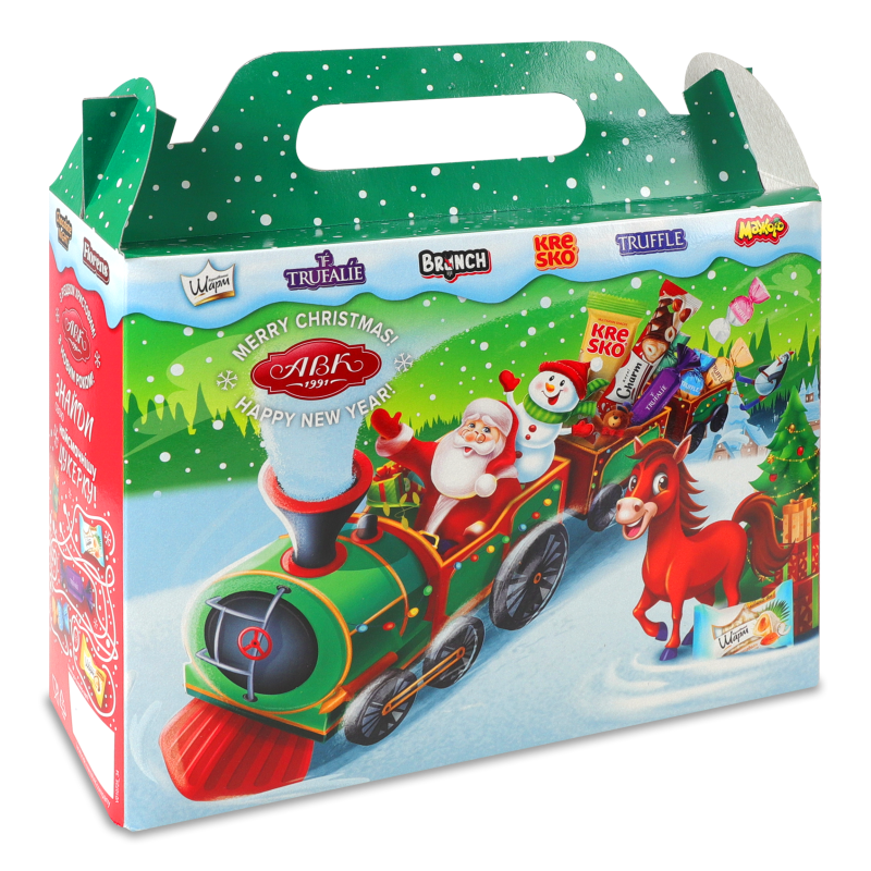 Набір кондитерських виробів Різдвяний потяг №5 750г АВК