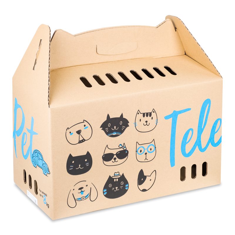 Коробка-переноска д/тварин 455*220*435мм ТелеПет