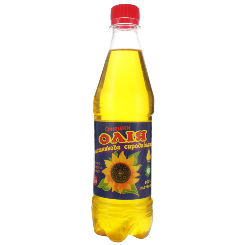 Масло подсолнечное сыродавленное первого холодного отжима Соняшки п/бут ...