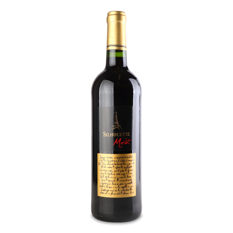 Вино Merlot червоне сухе 12,5% 0,75л Silhouette