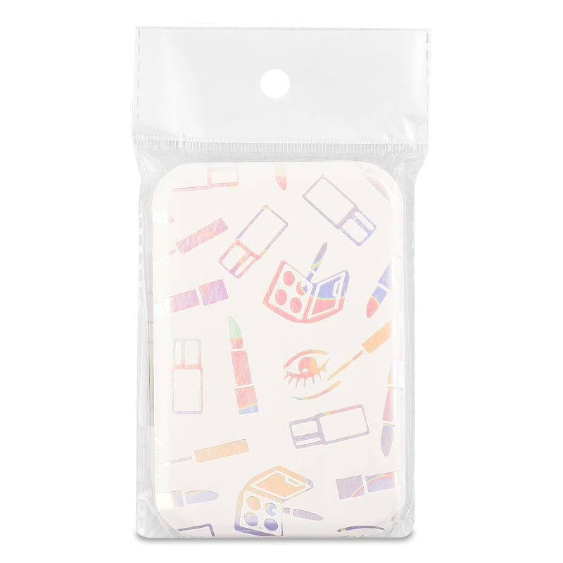 Дзеркальце кишенькове штучна шкіра 7,2*10,8см