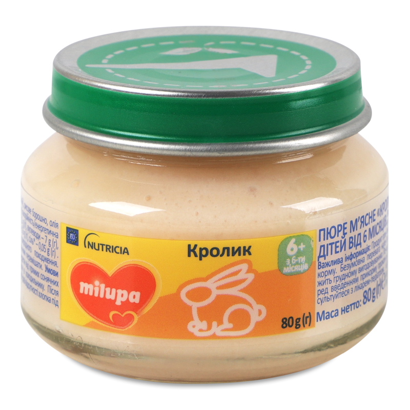 Пюре м’ясне Кролик від 6місяців 80г твіст/б Milupa