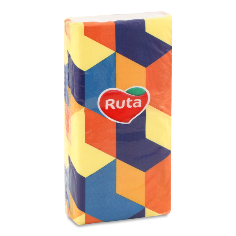 Хустинки носові Класік білі 3шари 10шт Ruta