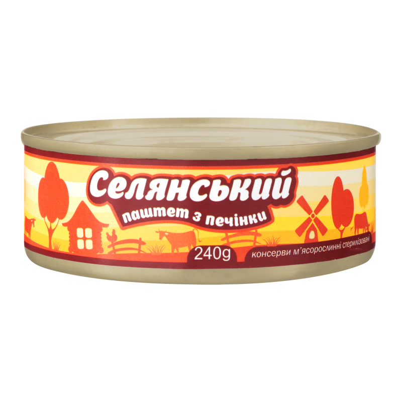Паштет из печени Селянскй Онисс ж/б 240г Онисс(4820007993169): купить в ...