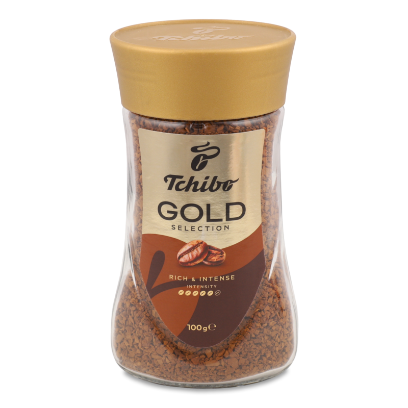 Кава Голд Селект розчинна 100г скло Чібо