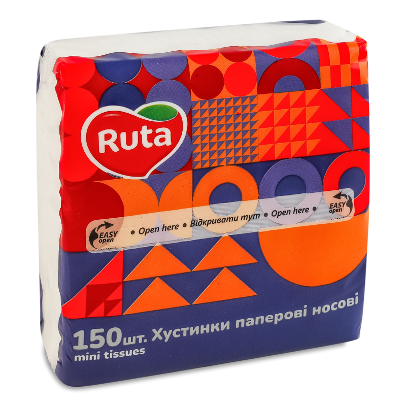 Хустинки носові Mini Tissues 2шари 150шт Ruta