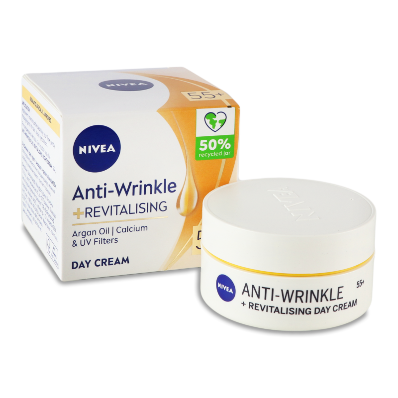 Крем д/обличчя проти зморшок+ревіталізація 55+ денний 50мл Nivea