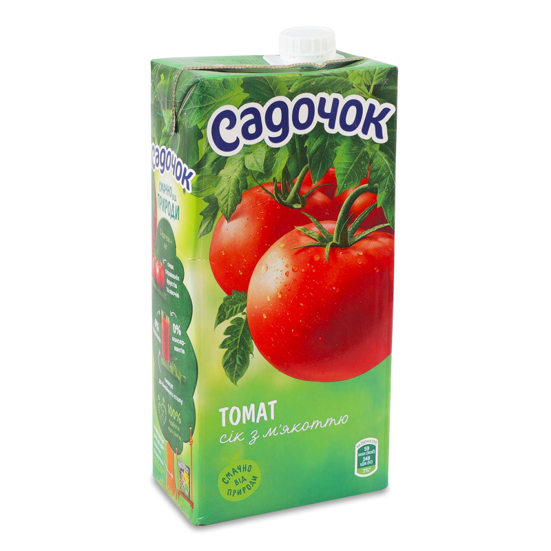 Сік томатний з м’якоттю 0,95л т/п Садочок