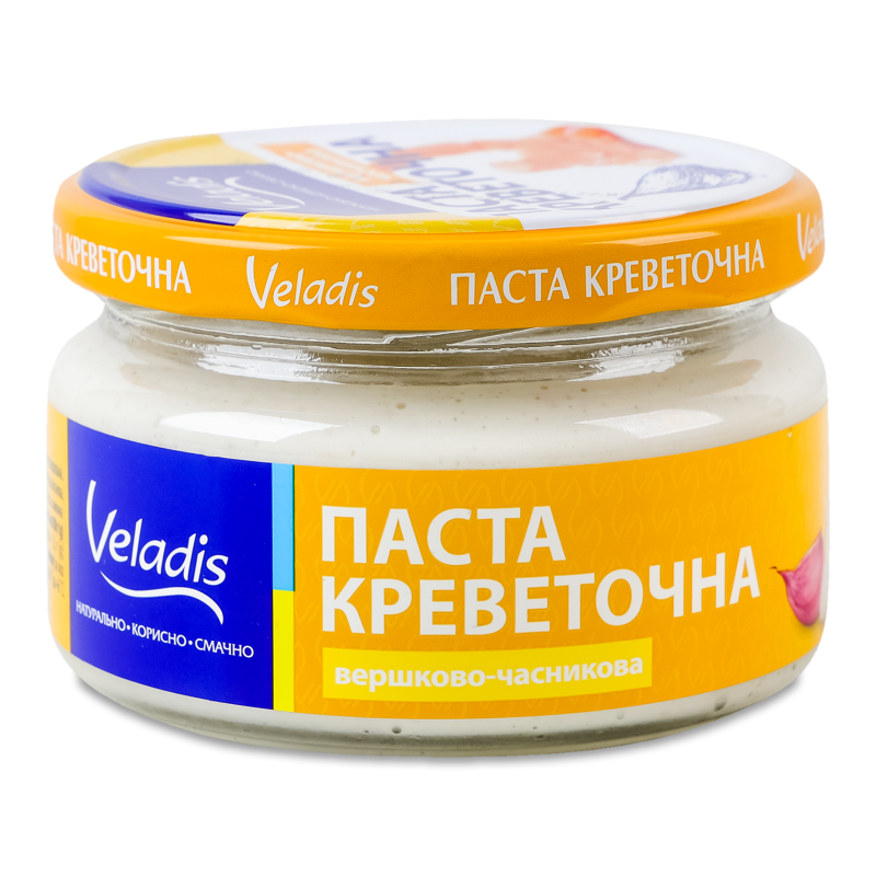 Паста креветочна вершково-часникова 160г твіст/б Veladis