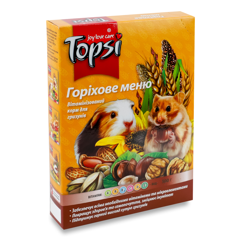 Корм д/гризунів Горіхове меню 575г Топсі