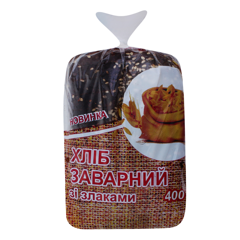 Хліб заварний зі злаками нарізний Поліссяхліб
