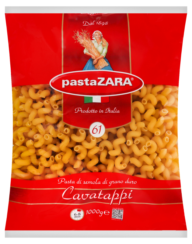 Вироби макаронні Cavatappi №61 Pasta Zara м/у