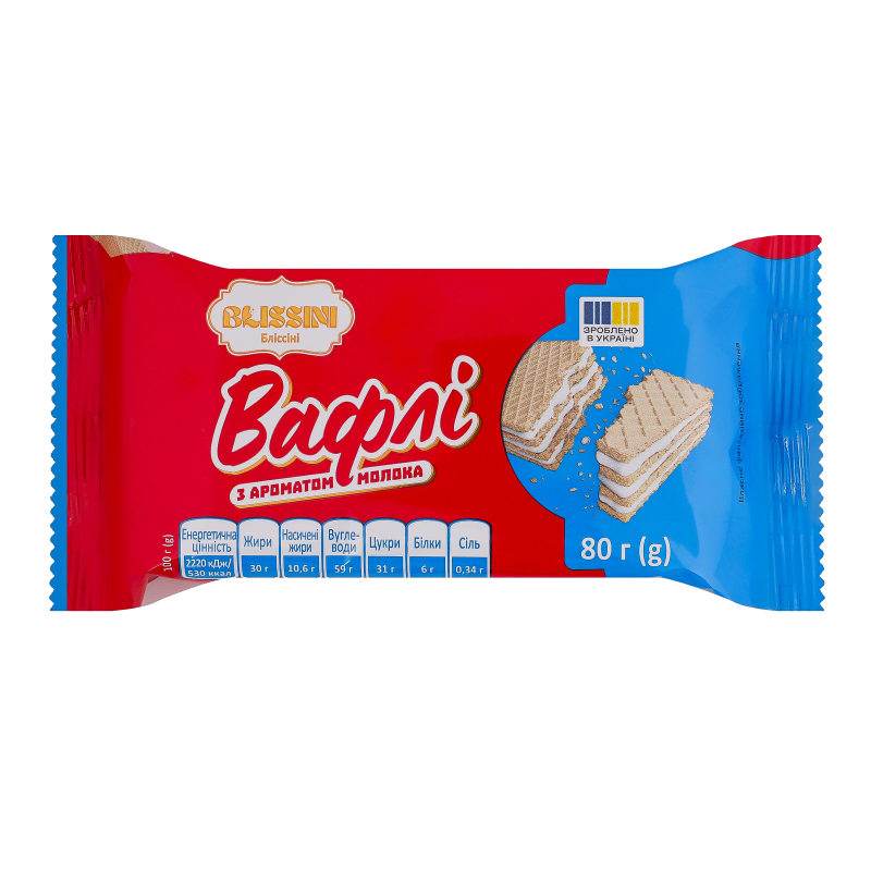 Вафлі з ароматом молока Артек Blissini м/у
