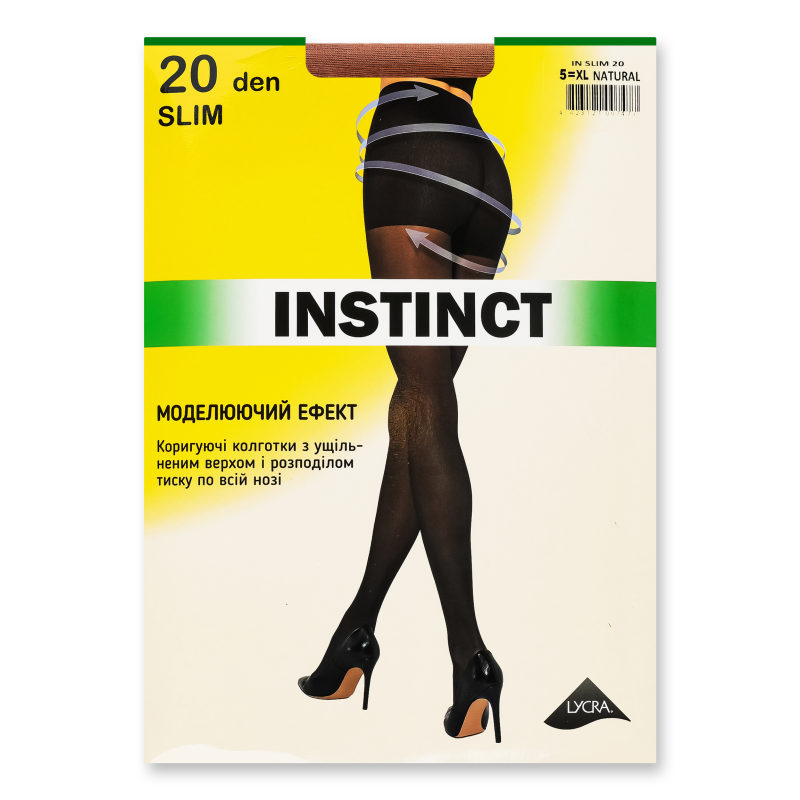 Колготи жіночі Slim natural 20ден р.5 Instinct