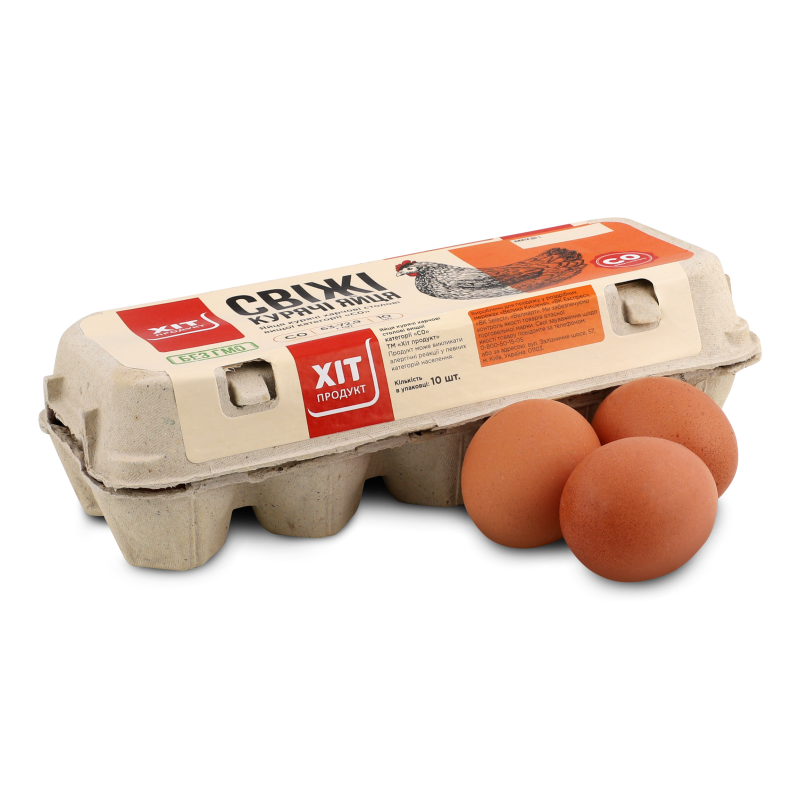 Яйця курячі вищої категорії СО 10шт Хіт Продукт
