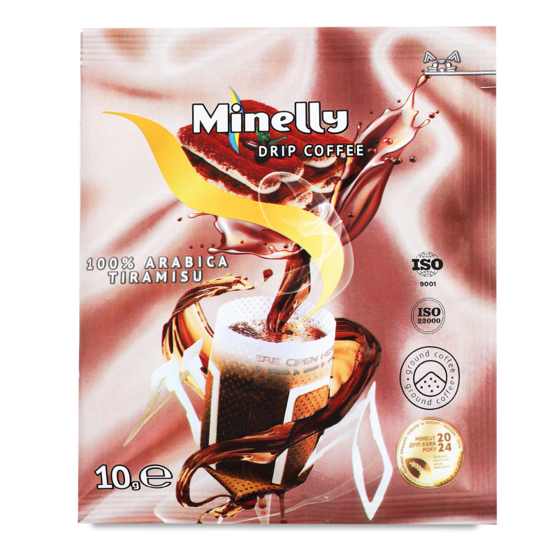 Кава Тірамісу мелена смажена 10г в дріпах Мінеллі