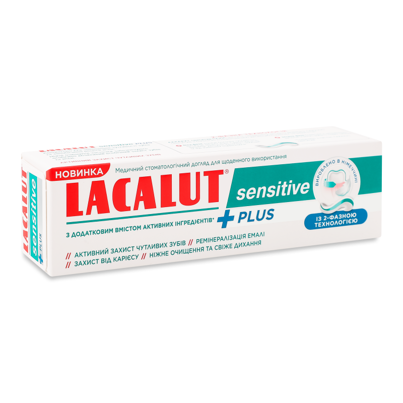 Паста зубна Sensitive Plus 75мл Lacalut