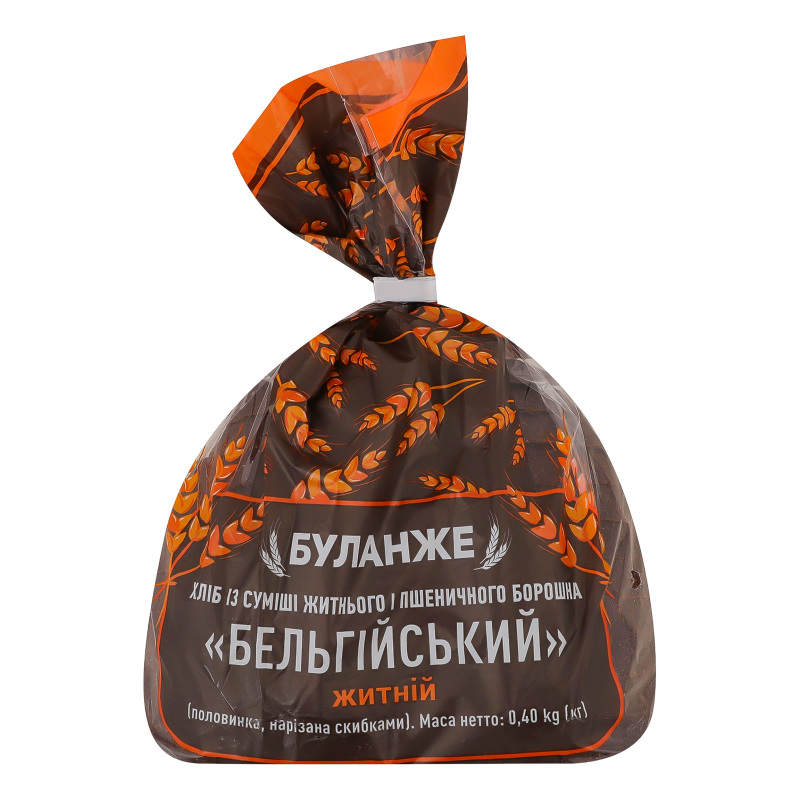Хліб половинка в нарізці житній Бельгійський Буланже м/у