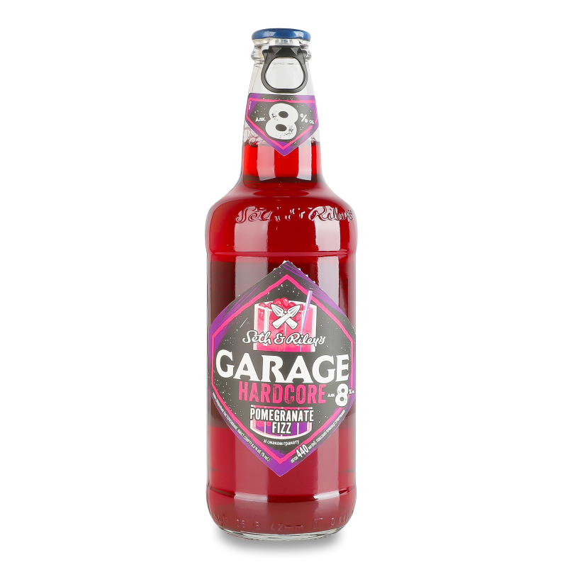 Пиво спеціальне Hardcore Pomegranate Fizz з смаком граната 8% 0,44л скло S&R Garage