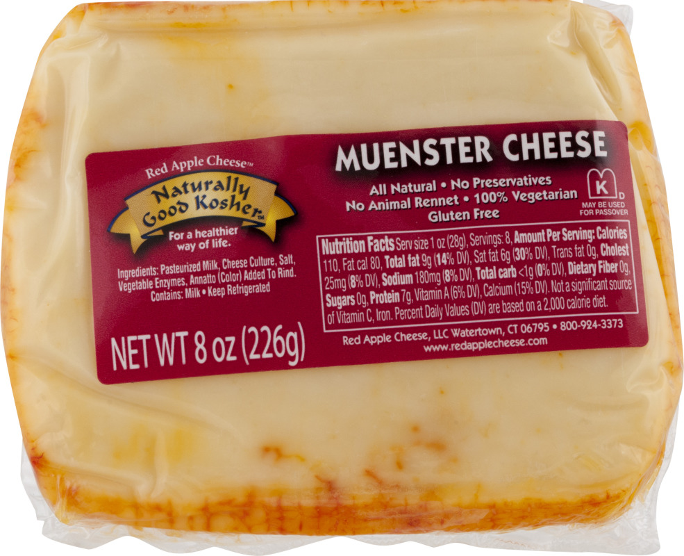 Naturally Good Kosher Cheese Muenster Naturally Good Kosher